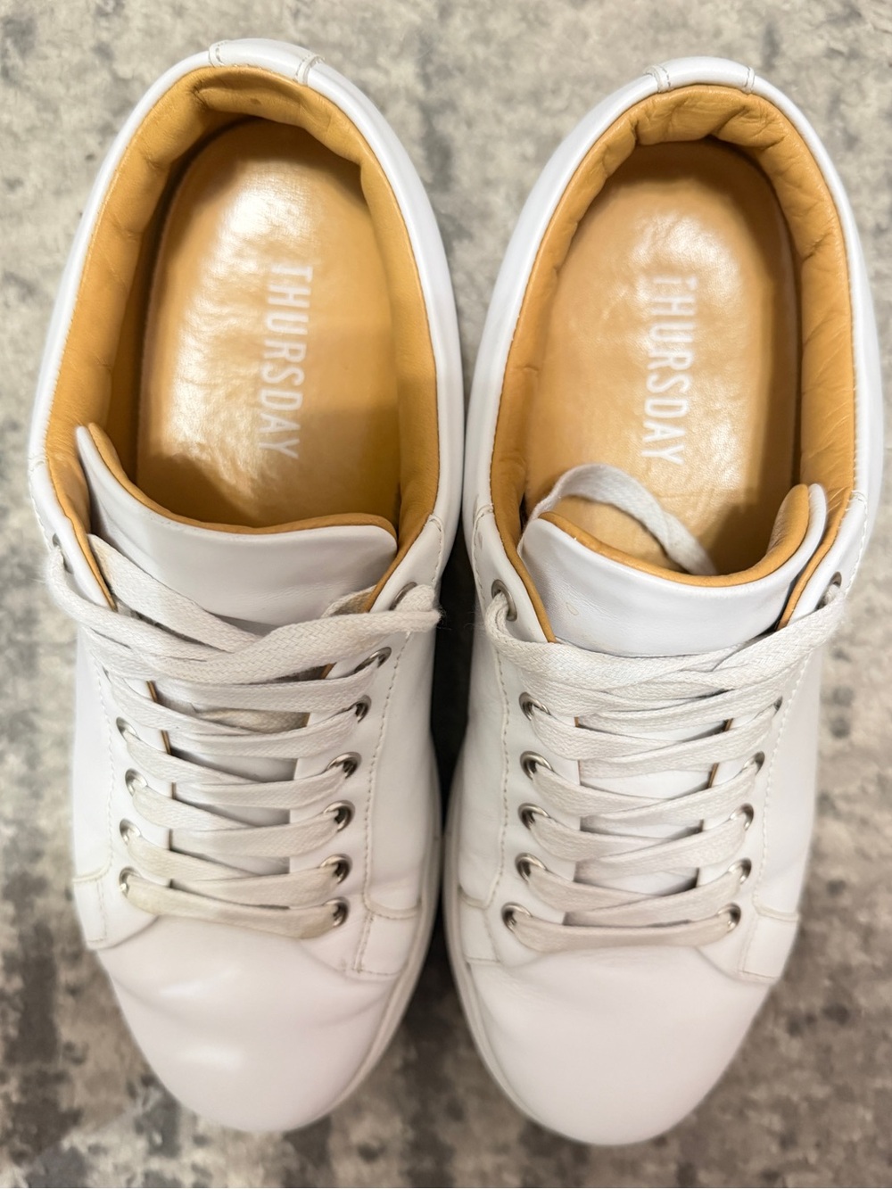 Thursday Boot Company Women’s Premier Low Top White Italian Leather Shoes - Picture 16 of 16